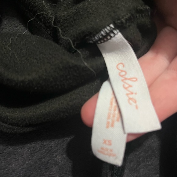 cropped black velvety tank top. size extra small - Picture 2 of 3